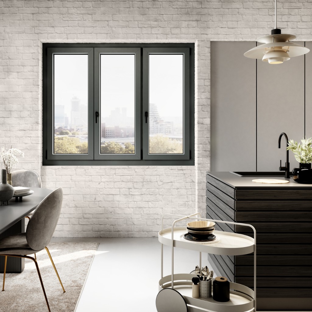 Infissi in PVC effetto legno Tecnoplast Sistema 86